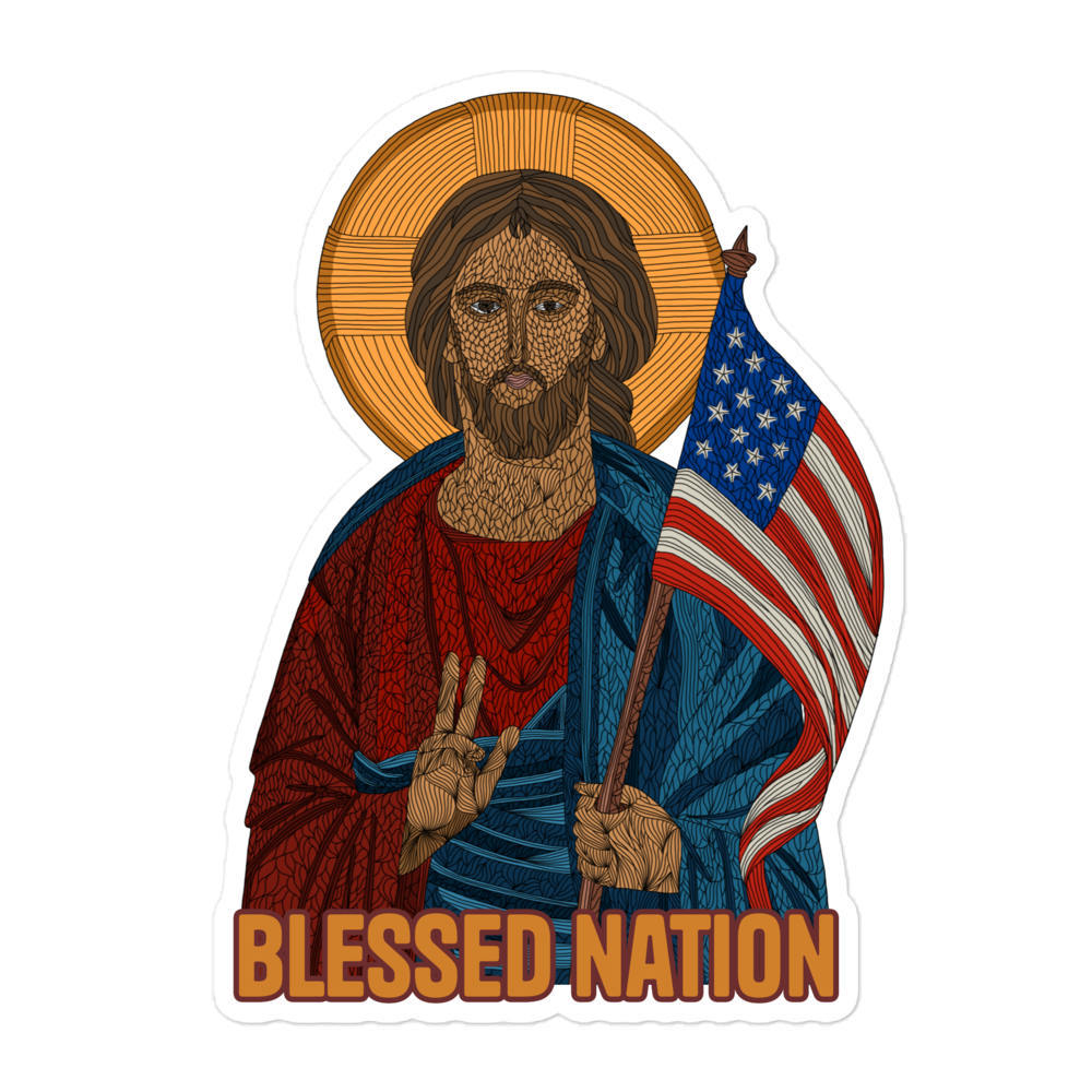 BLESSED NATION Bubble-free stickers